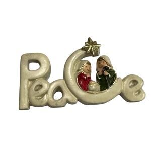 PEACE Table Figurine Decor Christmas Holiday Decor Holy Family Nativity Jesus